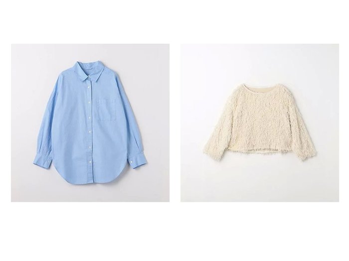 【green label relaxing / UNITED ARROWS/グリーンレーベル リラクシング / ユナイテッドアローズ】のオーバー シャツ 2&フェザー ジャカード プルオーバー ブラウス 【トップス、カットソー 人気通販 コーディネート通販】おすすめ！人気、トレンド、レディースファッションの通販    おすすめ人気トレンドファッション通販アイテム 人気、トレンドファッション・服の通販 founy(ファニー) 　ファッション　Fashion　レディースファッション　WOMEN　トップス・カットソー　Tops/Tshirt　シャツ/ブラウス　Shirts/Blouses　プルオーバー　Pullover　おすすめ　Recommend　インナー　Inner　オックス　Ox　ストライプ　Stripe　デニム　Denim　エレガント 上品　Elegant　秋　Autumn/Fall　クロップド　Cropped　ジャカード　Jacquard　バランス　Balance　フェザー　Feather　フェミニン　Feminine　ボトム　Bottom　ワイド　Wide　冬　Winter　|ID:crp329100000192750