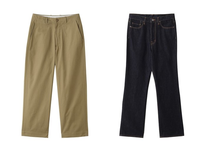 【UNIVERSAL PRODUCTS / MEN/ユニバーサルプロダクツ】の【MEN】5P STRAIGHT DENIM PANTS デニムパンツ&【MEN】NO TUCK CHINO TROUSERS パンツ 【MEN】おすすめ！人気トレンド・男性、メンズファッションの通販    おすすめ人気トレンドファッション通販アイテム 人気、トレンドファッション・服の通販 founy(ファニー) ファッション Fashion メンズファッション MEN ボトムス Bottoms/Men デニムパンツ Denim Pants 2024年 2024 2024-2025秋冬・A/W Aw/Autumn/Winter/Fw/Fall/2024-2025 A/W・秋冬 Aw・Autumn/Winter・Fw・Fall-Winter おすすめ Recommend ストレート Straight ロング Long スウェット Sweat デニム Denim |ID:crp329100000192986