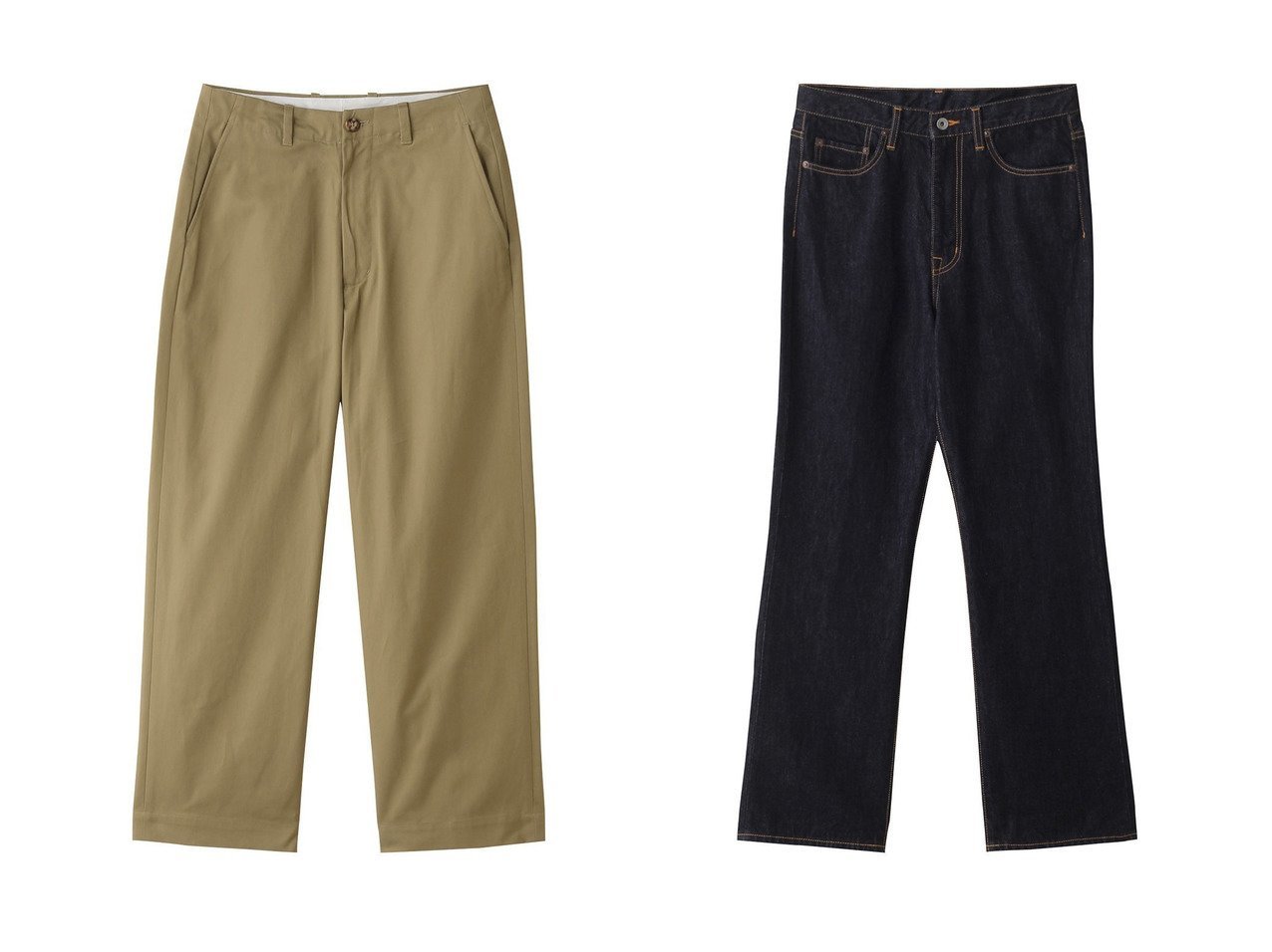 【UNIVERSAL PRODUCTS / MEN/ユニバーサルプロダクツ】の【MEN】5P STRAIGHT DENIM PANTS デニムパンツ&【MEN】NO TUCK CHINO TROUSERS パンツ 【MEN】おすすめ！人気トレンド・男性、メンズファッションの通販    おすすめ人気トレンドファッション通販アイテム インテリア・キッズ・メンズ・レディースファッション・服の通販 founy(ファニー) 　ファッション　Fashion　メンズファッション　MEN　ボトムス　Bottoms/Men　デニムパンツ　Denim Pants　2024年　2024　2024-2025秋冬・A/W　Aw/Autumn/Winter/Fw/Fall/2024-2025　A/W・秋冬　Aw・Autumn/Winter・Fw・Fall-Winter　おすすめ　Recommend　ストレート　Straight　ロング　Long　スウェット　Sweat　デニム　Denim　ブラック系　Black　ブラウン系　Brown　|ID:crp329100000192986