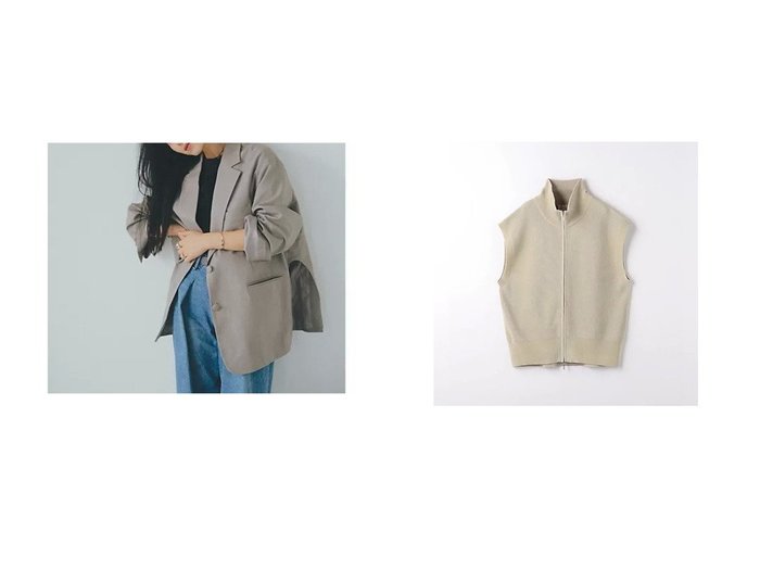 【green label relaxing / UNITED ARROWS/グリーンレーベル リラクシング / ユナイテッドアローズ】のドライバーズ ベスト -ウォッシャブル-&【別注】ジャケット 【アウター 人気通販 コーディネート通販】おすすめ！人気、トレンド、レディースファッションの通販    おすすめ人気トレンドファッション通販アイテム インテリア・キッズ・メンズ・レディースファッション・服の通販 founy(ファニー) https://founy.com/ ファッション Fashion レディースファッション WOMEN アウター Coat Outerwear ジャケット Jackets トップス・カットソー Tops/Tshirt ベスト/ジレ Gilets/Vests インナー Inner 秋 Autumn/Fall ジャケット Jacket スウェット Sweat デニム Denim ドレス Dress 定番 Standard バランス Balance 別注 Special Order 冬 Winter おすすめ Recommend |ID:crp329100000193088