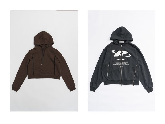 【PRANK PROJECT/プランク プロジェクト】の2WAYフーディー 2WAY Hoodie&FREAKダブルジップフーディFREAK Double Zip Hoodie 【 人気通販 コーディネート通販】おすすめ！人気、トレンド、レディースファッションの通販    おすすめ人気トレンドファッション通販アイテム インテリア・キッズ・メンズ・レディースファッション・服の通販 founy(ファニー) https://founy.com/ ファッション Fashion レディースファッション WOMEN トップス・カットソー Tops/Tshirt シャツ/ブラウス Shirts/Blouses パーカ Sweats ロング / Tシャツ T-Shirts スウェット Sweat カットソー Cut and Sewn 2024年 2024 2024-2025秋冬・A/W Aw/Autumn/Winter/Fw/Fall/2024-2025 A/W・秋冬 Aw・Autumn/Winter・Fw・Fall-Winter グラフィック Graphic スリット Slit フロント Front シェイプ Shape セットアップ Set Up |ID:crp329100000193245