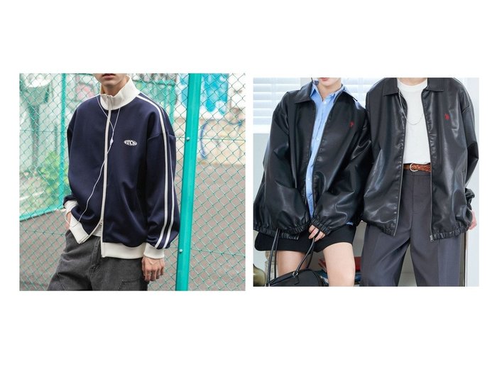 【WEGO/ウィゴー】のライントラックジャケット&【ユニセックス着用ITEM】USPOLOフェイクレザージャケット 【プチプライス、格安、低価格 人気通販 コーディネート通販】おすすめ！人気、トレンド、レディースファッションの通販    おすすめ人気トレンドファッション通販アイテム 人気、トレンドファッション・服の通販 founy(ファニー) 　ファッション　Fashion　レディースファッション　WOMEN　アウター　Coat Outerwear　ジャケット　Jackets　ブルゾン　Blouson/Jackets　ライダース　Riders Jacket　春　Spring　秋　Autumn/Fall　カーゴパンツ　Cargo Pants　ジップ　Zip　ジャケット　Jacket　スマホ　Smartphone　デニム　Denim　トレンド　Trend　ブルゾン　Blouson　メンズ　Mens　A/W・秋冬　Aw・Autumn/Winter・Fw・Fall-Winter　NEW・新作・新着・新入荷　New Arrivals　おすすめ　Recommend　シンプル　Simple　スラックス　Slacks　ビッグ　Big　フェイクレザー　Faux Leather　防寒　Cold Protection　ライダースジャケット　Riders Jacket　ワイド　Wide　ワンポイント　One Point　冬　Winter　|ID:crp329100000193274