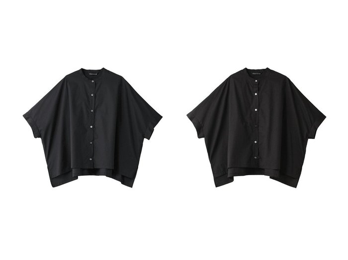 【mizuiro ind/ミズイロ インド】のstand collar wide shirt シャツ 【トップス、カットソー 人気通販 コーディネート通販】おすすめ！人気、トレンド、レディースファッションの通販    おすすめ人気トレンドファッション通販アイテム インテリア・キッズ・メンズ・レディースファッション・服の通販 founy(ファニー) https://founy.com/ ファッション Fashion レディースファッション WOMEN トップス・カットソー Tops/Tshirt シャツ/ブラウス Shirts/Blouses ショート Short スタンド Stand スリット Slit スリーブ Sleeve トレンド Trend バランス Balance フォルム Form ボトム Bottom ワイド Wide NEW・新作・新着・新入荷 New Arrivals |ID:crp329100000193496