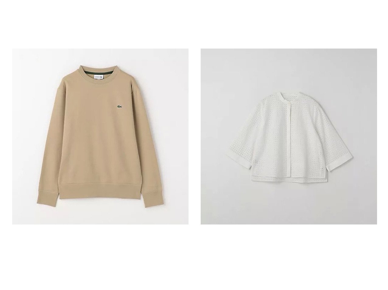 【green label relaxing / UNITED ARROWS/グリーンレーベル リラクシング / ユナイテッドアローズ】のカットワークレース 7分袖 ブラウス&ロングスリーブ スウェット 【トップス、カットソー 人気通販 コーディネート通販】おすすめ！人気、トレンド、レディースファッションの通販    おすすめ人気トレンドファッション通販アイテム インテリア・キッズ・メンズ・レディースファッション・服の通販 founy(ファニー) 　ファッション　Fashion　レディースファッション　WOMEN　トップス・カットソー　Tops/Tshirt　パーカ　Sweats　スウェット　Sweat　シャツ/ブラウス　Shirts/Blouses　スウェット　Sweat　スリーブ　Sleeve　トレンド　Trend　定番　Standard　時計　Clock　フランス　France　ベーシック　Basic　ポロシャツ　Polo Shirt　ロング　Long　ワイド　Wide　おすすめ　Recommend　インナー　Inner　秋　Autumn/Fall　ジャケット　Jacket　フェミニン　Feminine　羽織　Haori　レース　Race　エレガント 上品　Elegant　ビジネス 仕事 通勤　Business　ベージュ系　Beige　ブラック系　Black　グレー系　Gray　ホワイト系　White　|ID:crp329100000193504