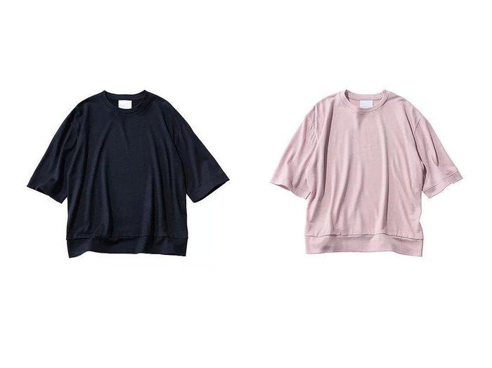 【SLOANE/スローン】の【Marisol別注】ウール天竺 ニットTシャツ 【トップス、カットソー 人気通販 コーディネート通販】おすすめ！人気、トレンド、レディースファッションの通販    おすすめ人気トレンドファッション通販アイテム 人気、トレンドファッション・服の通販 founy(ファニー) 　ファッション　Fashion　レディースファッション　WOMEN　トップス・カットソー　Tops/Tshirt　ニット　Knit Tops　シャツ/ブラウス　Shirts/Blouses　ロング / Tシャツ　T-Shirts　シェイプ　Shape　別注　Special Order　夏　Summer　洗える　Washable　|ID:crp329100000193506