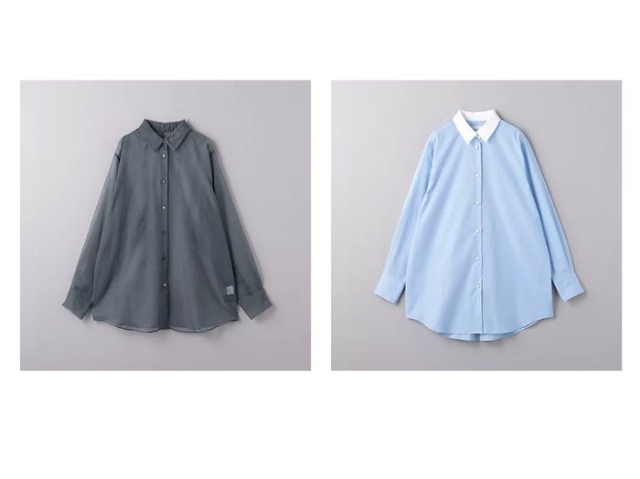 【UNITED ARROWS/ユナイテッドアローズ】のシアー ビッグシャツ&コットンブロード チュニックシャツ 【トップス、カットソー 人気通販 コーディネート通販】おすすめ！人気、トレンド、レディースファッションの通販    おすすめ人気トレンドファッション通販アイテム インテリア・キッズ・メンズ・レディースファッション・服の通販 founy(ファニー) https://founy.com/ ファッション Fashion レディースファッション WOMEN トップス・カットソー Tops/Tshirt シャツ/ブラウス Shirts/Blouses インナー Inner カットソー Cut And Sew シアー Sheer タートルネック Turtleneck トレンド Trend ビッグ Big ベスト Vest A/W・秋冬 Aw・Autumn/Winter・Fw・Fall-Winter エレガント 上品 Elegant カフス Cuffs コンパクト Compact ストライプ Stripe チュニック Tunic ブロード Broad マニッシュ Mannish レギュラー Regular |ID:crp329100000193621