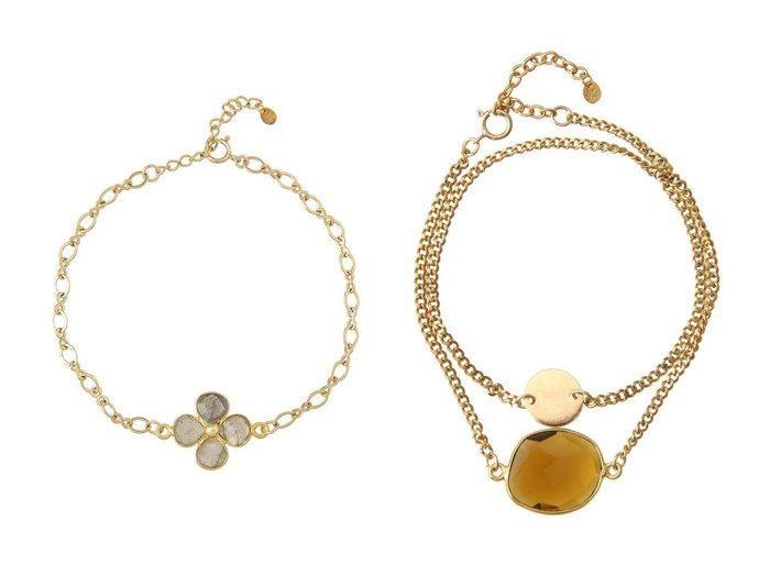 【by 164 PARIS/バイ サン スワサント キャトル パリ】のMARGUERITE ブレスレット&DOUBLE PIERRE ブレスレット 【アクセサリー、ジュエリー 人気通販 コーディネート通販】おすすめ！人気、トレンド、レディースファッションの通販    おすすめ人気トレンドファッション通販アイテム 人気、トレンドファッション・服の通販 founy(ファニー) 　ファッション　Fashion　レディースファッション　WOMEN　ジュエリー　Jewelry　ブレスレット　Bracelets　バングル　Bangles　2024年　2024　2024-2025秋冬・A/W　Aw/Autumn/Winter/Fw/Fall/2024-2025　A/W・秋冬　Aw・Autumn/Winter・Fw・Fall-Winter　ストーン　Stone　パーティ　Party　ブレスレット　Bracelet　モチーフ　Motif　エレガント 上品　Elegant　腕時計　Watch　チェーン　Chain　|ID:crp329100000193680