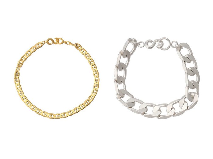 【Adlin Hue/アドリン ヒュー】のK24 Formed Vintage Filigree Chain ブレスレット&SV1000 Formed VIntage Flat Heavy Curb Chain ブレスレット 【アクセサリー、ジュエリー 人気通販 コーディネート通販】おすすめ！人気、トレンド、レディースファッションの通販    おすすめ人気トレンドファッション通販アイテム 人気、トレンドファッション・服の通販 founy(ファニー) ファッション Fashion レディースファッション WOMEN ジュエリー Jewelry ブレスレット Bracelets バングル Bangles 2024年 2024 2024-2025秋冬・A/W Aw/Autumn/Winter/Fw/Fall/2024-2025 A/W・秋冬 Aw・Autumn/Winter・Fw・Fall-Winter ブレスレット Bracelet ヴィンテージ Vintage |ID:crp329100000193697