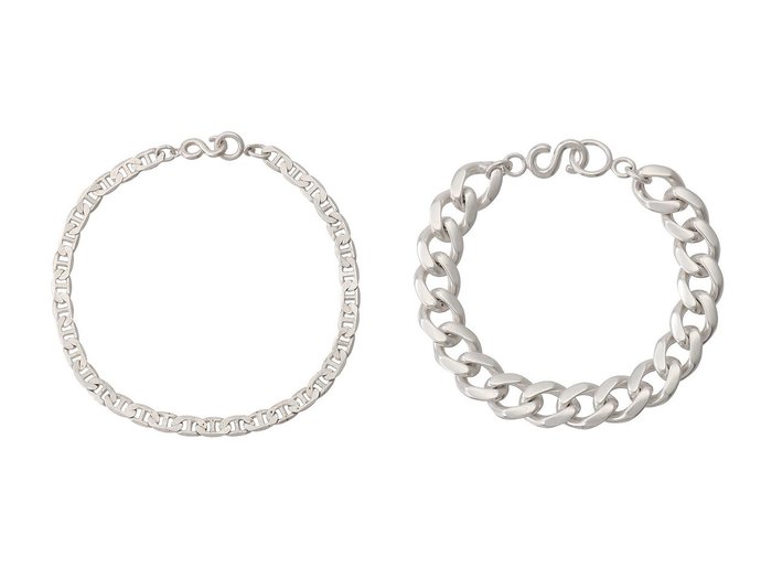 【Adlin Hue/アドリン ヒュー】のSV1000 Formed Vintage Filigree Chain ブレスレット&SV1000 Formed Heavy Curb Chain ブレスレット 【アクセサリー、ジュエリー 人気通販 コーディネート通販】おすすめ！人気、トレンド、レディースファッションの通販    おすすめ人気トレンドファッション通販アイテム 人気、トレンドファッション・服の通販 founy(ファニー) ファッション Fashion レディースファッション WOMEN ジュエリー Jewelry ブレスレット Bracelets バングル Bangles 2024年 2024 2024-2025秋冬・A/W Aw/Autumn/Winter/Fw/Fall/2024-2025 A/W・秋冬 Aw・Autumn/Winter・Fw・Fall-Winter シンプル Simple ブレスレット Bracelet ヴィンテージ Vintage |ID:crp329100000193700