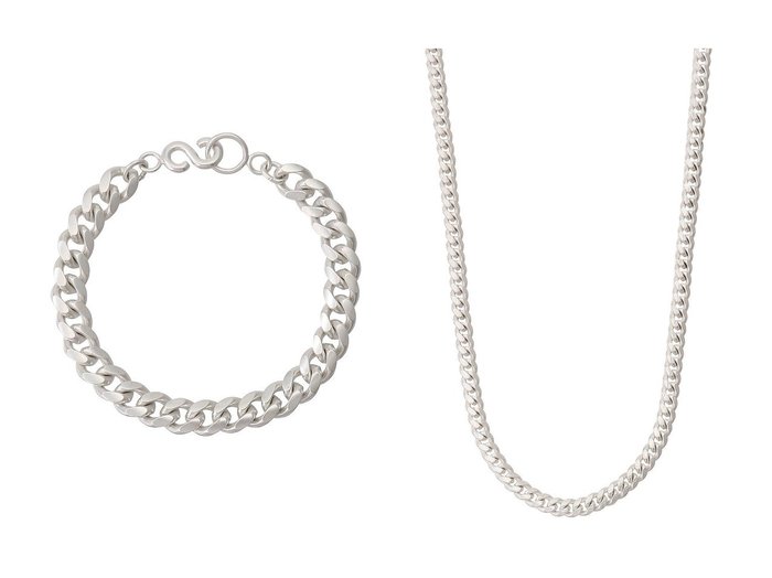 【Adlin Hue/アドリン ヒュー】のSV1000 Formed Curvy Curb Chain ブレスレット&SV1000 Formed Curvy Curb Chain ネックレス 【アクセサリー、ジュエリー 人気通販 コーディネート通販】おすすめ！人気、トレンド、レディースファッションの通販    おすすめ人気トレンドファッション通販アイテム 人気、トレンドファッション・服の通販 founy(ファニー) 　ファッション　Fashion　レディースファッション　WOMEN　ジュエリー　Jewelry　ブレスレット　Bracelets　バングル　Bangles　ネックレス　Necklaces　2024年　2024　2024-2025秋冬・A/W　Aw/Autumn/Winter/Fw/Fall/2024-2025　A/W・秋冬　Aw・Autumn/Winter・Fw・Fall-Winter　チェーン　Chain　トレンド　Trend　ブレスレット　Bracelet　ヴィンテージ　Vintage　|ID:crp329100000193701