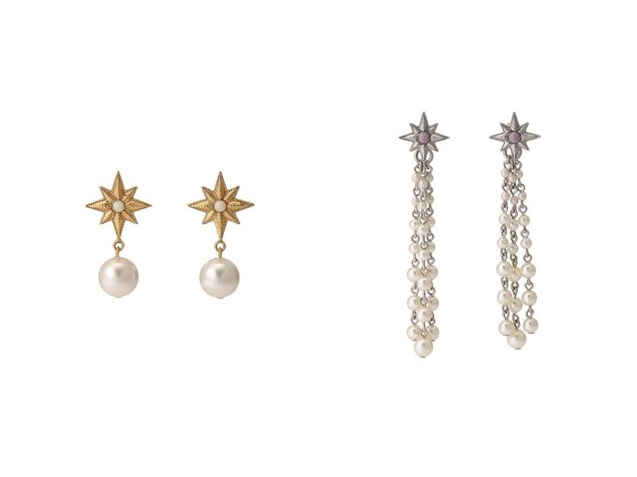 【ADER bijoux/アデル ビジュー】のSTAR pearl ピアス&STAR pearl 2way ピアス 【アクセサリー、ジュエリー 人気通販 コーディネート通販】おすすめ！人気、トレンド、レディースファッションの通販    おすすめ人気トレンドファッション通販アイテム 人気、トレンドファッション・服の通販 founy(ファニー) 　ファッション　Fashion　レディースファッション　WOMEN　ジュエリー　Jewelry　リング　Rings　イヤリング　Earrings　2024年　2024　2024-2025秋冬・A/W　Aw/Autumn/Winter/Fw/Fall/2024-2025　A/W・秋冬　Aw・Autumn/Winter・Fw・Fall-Winter　イヤリング　Earrings　オケージョン　Occasion　デニム　Denim　パール　Pearl　フリンジ　Fringe　モチーフ　Motif　ヴィンテージ　Vintage　エレガント 上品　Elegant　ガラス　Glass　シンプル　Simple　|ID:crp329100000194271