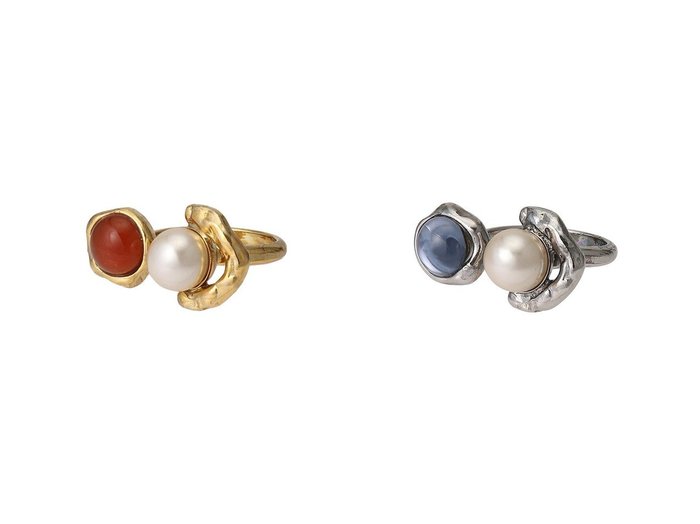 【ADER bijoux/アデル ビジュー】のVAGUE open cabochon リング 【アクセサリー、ジュエリー 人気通販 コーディネート通販】おすすめ！人気、トレンド、レディースファッションの通販    おすすめ人気トレンドファッション通販アイテム インテリア・キッズ・メンズ・レディースファッション・服の通販 founy(ファニー) https://founy.com/ ファッション Fashion レディースファッション WOMEN 2024年 2024 2024-2025秋冬・A/W Aw/Autumn/Winter/Fw/Fall/2024-2025 A/W・秋冬 Aw・Autumn/Winter・Fw・Fall-Winter ガラス Glass パール Pearl メタル Metal モチーフ Motif |ID:crp329100000194273