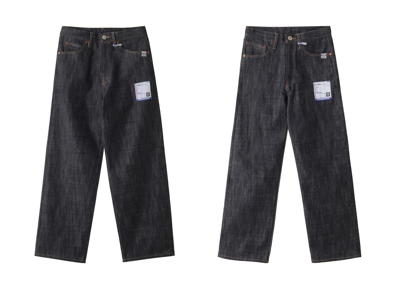 【Maison MIHARA YASUHIRO / MEN/メゾン ミハラヤスヒロ】の【MEN】【in-stru(men-tal).】SELVAGE デニムバギーパンツ&【MEN】【in-stru(men-tal).】SELVAGE デニムストレートパンツ 【MEN】おすすめ！人気トレンド・男性、メンズファッションの通販    おすすめ人気トレンドファッション通販アイテム インテリア・キッズ・メンズ・レディースファッション・服の通販 founy(ファニー) 　ファッション　Fashion　メンズファッション　MEN　ボトムス　Bottoms/Men　デニムパンツ　Denim Pants　2024年　2024　2024-2025秋冬・A/W　Aw/Autumn/Winter/Fw/Fall/2024-2025　A/W・秋冬　Aw・Autumn/Winter・Fw・Fall-Winter　おすすめ　Recommend　ジャケット　Jacket　セットアップ　Set Up　デニム　Denim　トレンド　Trend　ワイド　Wide　ストレート　Straight　ブラック系　Black　|ID:crp329100000194284