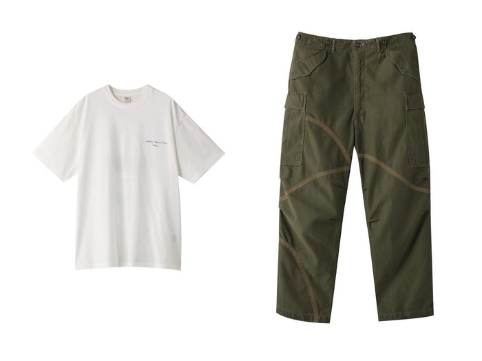 【Ron Herman / MEN/ロンハーマン】の【MEN】【Ron Herman 15th限定】 RH Vintage リメイクカーゴパンツ&【MEN】【Ron Herman 15th限定】オーガニックコットン天竺 プリントTシャツ 【MEN】おすすめ！人気トレンド・男性、メンズファッションの通販    おすすめ人気トレンドファッション通販アイテム 人気、トレンドファッション・服の通販 founy(ファニー) ファッション Fashion メンズファッション MEN トップス・カットソー Tops/Tshirt/Men シャツ Shirts ボトムス Bottoms/Men 2024年 2024 2024-2025秋冬・A/W Aw/Autumn/Winter/Fw/Fall/2024-2025 A/W・秋冬 Aw・Autumn/Winter・Fw・Fall-Winter ショート Short スリーブ Sleeve プリント Print ハンド Hand バランス Balance パッチ Patch ベロア Velor ポケット Pocket ワイド Wide |ID:crp329100000194287