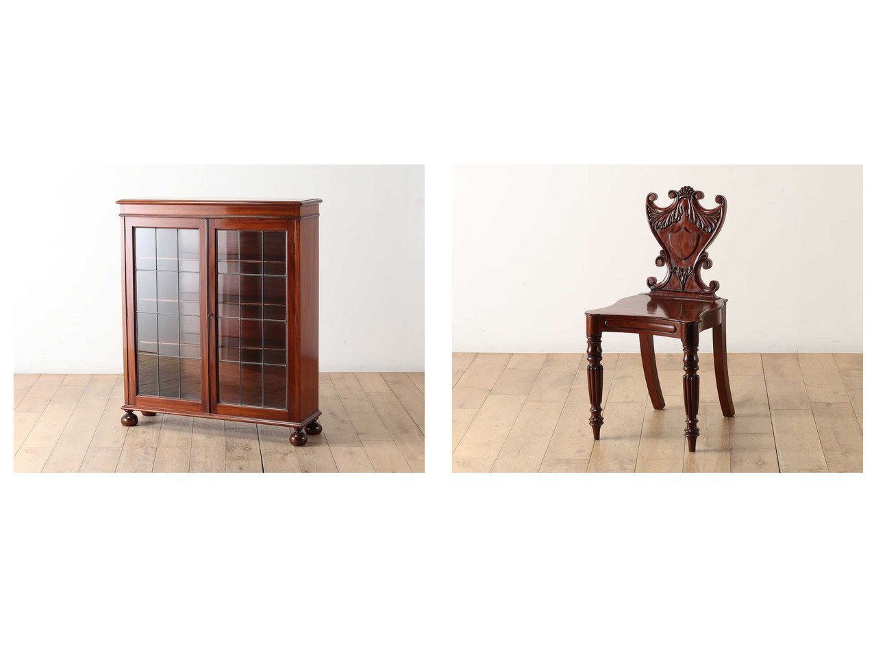 【Lloyd's Antiques/ロイズ アンティークス】の英国アンティーク家具 ヴィクトリアンホールチェア&英国アンティーク家具 ブックケース QA001069 【FURNITURE】おすすめ！人気、インテリア雑貨、家具の通販  おすすめ人気トレンドファッション通販アイテム インテリア・キッズ・メンズ・レディースファッション・服の通販 founy(ファニー) 　おすすめ　Recommend　アンティーク　Antique　コレクション　Collection　ホーム・キャンプ・アウトドア・お取り寄せ　Home,Garden,Outdoor,Camping Gear　家具・インテリア　Furniture　収納家具・キャビネット　Storage Furniture　キャビネット　Cabinet　ホーム・キャンプ・アウトドア・お取り寄せ　Home,Garden,Outdoor,Camping Gear　家具・インテリア　Furniture　収納家具・キャビネット　Storage Furniture　ラック・シェルフ　Rack Shelf　ホーム・キャンプ・アウトドア・お取り寄せ　Home,Garden,Outdoor,Camping Gear　家具・インテリア　Furniture　収納家具・キャビネット　Storage Furniture　本棚・マガジンラック　Bookshelf/Magazine Rack　ホーム・キャンプ・アウトドア・お取り寄せ　Home,Garden,Outdoor,Camping Gear　家具・インテリア　Furniture　チェア・椅子　Chair　ダイニングチェア　Dining Chair　|ID:crp329100000194421