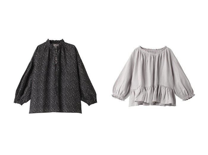 【nest Robe/ネストローブ】のリネンヴィンテージフローラルプリントブラウス&リネンシルクブラウス 【トップス、カットソー 人気通販 コーディネート通販】おすすめ！人気、トレンド、レディースファッションの通販    おすすめ人気トレンドファッション通販アイテム インテリア・キッズ・メンズ・レディースファッション・服の通販 founy(ファニー) https://founy.com/ ファッション Fashion レディースファッション WOMEN トップス・カットソー Tops/Tshirt シャツ/ブラウス Shirts/Blouses スリーブ Sleeve ロング Long NEW・新作・新着・新入荷 New Arrivals |ID:crp329100000194554