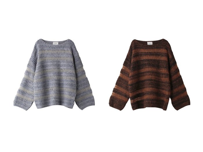 【CLANE/クラネ】のSHEER BORDER MOHAIR KNIT ニット/セーター 【トップス、カットソー 人気通販 コーディネート通販】おすすめ！人気、トレンド、レディースファッションの通販    おすすめ人気トレンドファッション通販アイテム インテリア・キッズ・メンズ・レディースファッション・服の通販 founy(ファニー) https://founy.com/ ファッション Fashion レディースファッション WOMEN トップス・カットソー Tops/Tshirt ニット Knit Tops プルオーバー Pullover シアー Sheer シンプル Simple セーター Sweater ボーダー Border メッシュ Mesh モヘア Mohair NEW・新作・新着・新入荷 New Arrivals |ID:crp329100000194563