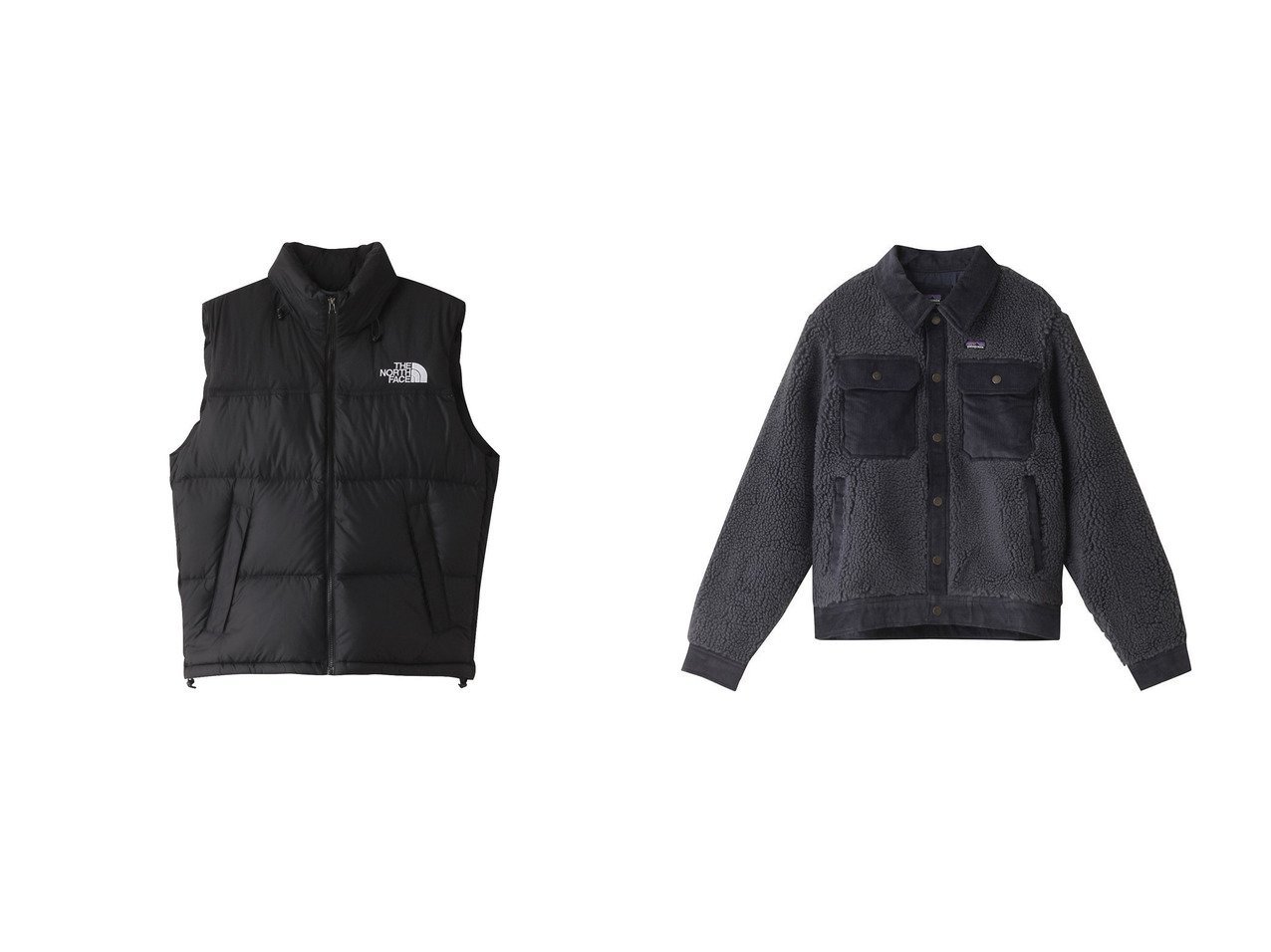 【Patagonia / MEN/パタゴニア】の【MEN】レトロXトラッカージャケット&【THE NORTH FACE / MEN/ザ ノース フェイス】の【MEN】ヌプシベスト 【MEN】おすすめ！人気トレンド・男性、メンズファッションの通販    おすすめ人気トレンドファッション通販アイテム インテリア・キッズ・メンズ・レディースファッション・服の通販 founy(ファニー) 　ファッション　Fashion　メンズファッション　MEN　アウター　Coats Outerwear/Men　スポーツ　Sports　ダウン　Down　フェイス　Face　ベスト　Vest　NEW・新作・新着・新入荷　New Arrivals　ブラック系　Black　|ID:crp329100000194709