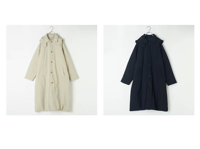 【12closet/トゥエルブクローゼット】の【福田麻琴さんコラボ】【洗える】撥水中綿フーディーコート 【アウター 人気通販 コーディネート通販】おすすめ！人気、トレンド、レディースファッションの通販   MEN】おすすめ！人気トレンド・男性、メンズファッションの通販    おすすめ人気トレンドファッション通販アイテム インテリア・キッズ・メンズ・レディースファッション・服の通販 founy(ファニー) https://founy.com/ ファッションモデル・俳優・女優 Models 女性 Women 福田麻琴 Fukuda Makoto ファッション Fashion レディースファッション WOMEN アウター Coat Outerwear コート Coats 洗える Washable コラボ Collaboration シンプル Simple スタイリッシュ Stylish スリット Slit 防寒 Cold Protection レギュラー Regular ロング Long ビジネス 仕事 通勤 Business |ID:crp329100000194765