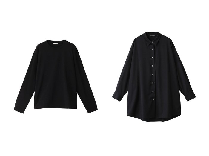 【THE ROW/ザ ロウ】のCILES R TOP&【mizuiro ind/ミズイロ インド】のback cocoon wide shirt シャツ 【トップス、カットソー 人気通販 コーディネート通販】おすすめ！人気、トレンド、レディースファッションの通販   MEN】おすすめ！人気トレンド・男性、メンズファッションの通販    おすすめ人気トレンドファッション通販アイテム 人気、トレンドファッション・服の通販 founy(ファニー) ファッション Fashion レディースファッション WOMEN トップス・カットソー Tops/Tshirt シャツ/ブラウス Shirts/Blouses ロング / Tシャツ T-Shirts カットソー Cut and Sewn シンプル Simple スリーブ Sleeve ロング Long NEW・新作・新着・新入荷 New Arrivals |ID:crp329100000194790