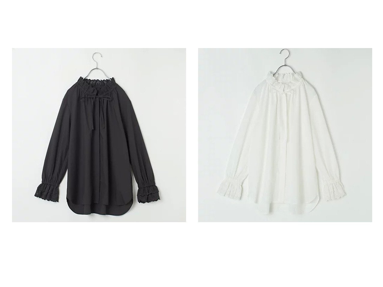 【12closet/トゥエルブクローゼット】の【福田麻琴さんコラボ】【洗える】レースフリルブラウス 【トップス、カットソー 人気通販 コーディネート通販】おすすめ！人気、トレンド、レディースファッションの通販   MEN】おすすめ！人気トレンド・男性、メンズファッションの通販    おすすめ人気トレンドファッション通販アイテム インテリア・キッズ・メンズ・レディースファッション・服の通販 founy(ファニー) 　ファッションモデル・俳優・女優　Models　女性　Women　福田麻琴　Fukuda Makoto　ファッション　Fashion　レディースファッション　WOMEN　トップス・カットソー　Tops/Tshirt　シャツ/ブラウス　Shirts/Blouses　インナー　Inner　洗える　Washable　コラボ　Collaboration　スウェット　Sweat　スピンドル　Spindle　デニム　Denim　バランス　Balance　フリル　Frills　ラウンド　Round　リボン　Ribbon　レース　Race　ワーク　Work　A/W・秋冬　Aw・Autumn/Winter・Fw・Fall-Winter　ビジネス 仕事 通勤　Business　ホワイト系　White　|ID:crp329100000194795