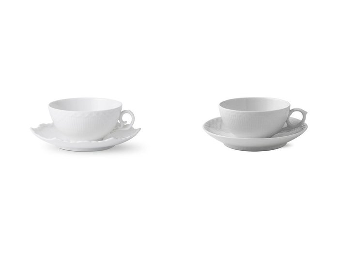 【Royal Copenhagen/ロイヤル コペンハーゲン】のWhite Fluted Full Lace Tea Cup & ホワイトフルーテッド フルレース ティーカップ & ソーサー&White Fluted Half Lace Tea Cup & ホワイトフルーテッド ハーフレース ティーカップ & ソーサー 【FURNITURE】おすすめ！人気、インテリア雑貨、家具の通販  おすすめ人気トレンドファッション通販アイテム 人気、トレンドファッション・服の通販 founy(ファニー) 　送料無料　Free Shipping　エレガント 上品　Elegant　テーブル　Table　レース　Race　|ID:crp329100000194940