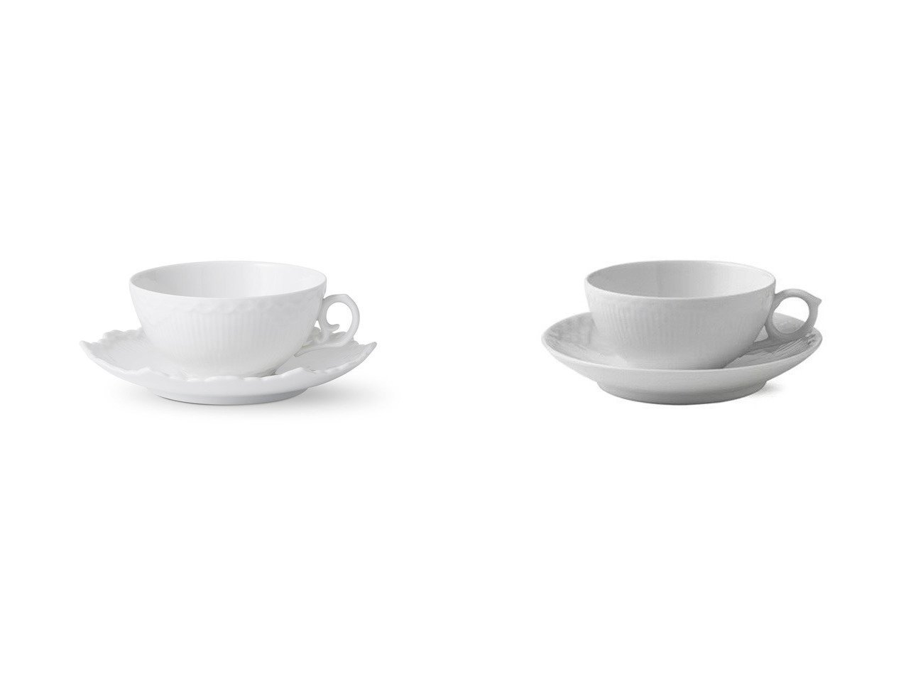 【Royal Copenhagen/ロイヤル コペンハーゲン】のWhite Fluted Full Lace Tea Cup & ホワイトフルーテッド フルレース ティーカップ & ソーサー&White Fluted Half Lace Tea Cup & ホワイトフルーテッド ハーフレース ティーカップ & ソーサー 【FURNITURE】おすすめ！人気、インテリア雑貨、家具の通販  おすすめ人気トレンドファッション通販アイテム インテリア・キッズ・メンズ・レディースファッション・服の通販 founy(ファニー) 　送料無料　Free Shipping　エレガント 上品　Elegant　テーブル　Table　レース　Race　|ID:crp329100000194940