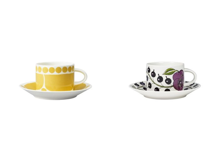 【ARABIA/アラビア】のSunnuntai Cup & スンヌンタイ カップ & ソーサー&Paratiisi Tea Cup & パラティッシ ティーカップ & ソーサー(パープル) 【FURNITURE】おすすめ！人気、インテリア雑貨、家具の通販  おすすめ人気トレンドファッション通販アイテム 人気、トレンドファッション・服の通販 founy(ファニー) シンプル Simple 皿 Dish テーブル Table プレート Plate モダン Modern クラシック Classic パープル Purple |ID:crp329100000194952