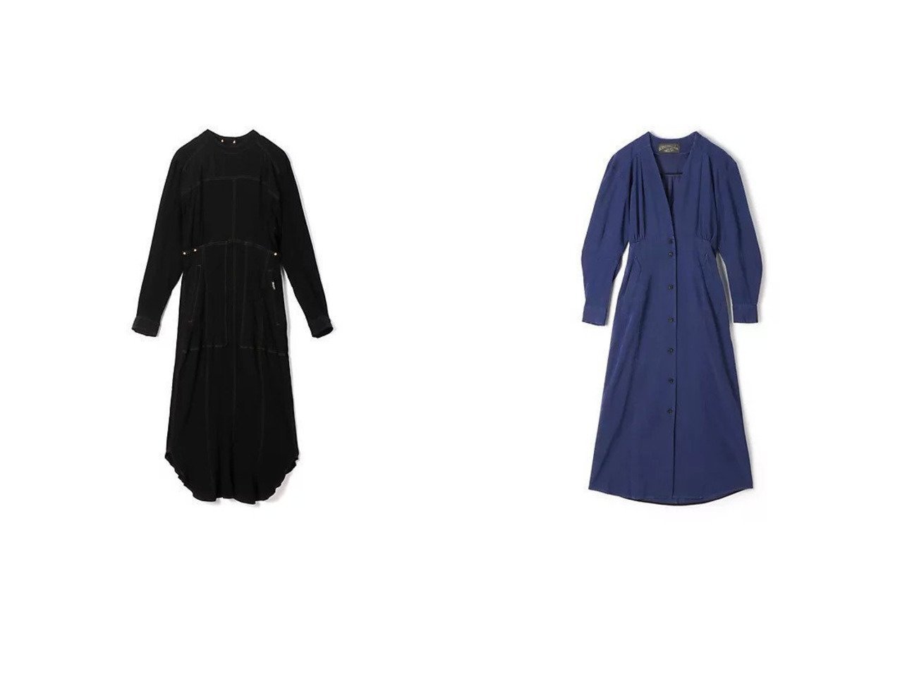 【PHOTOCOPIEU/フォトコピュー】のWORK DRESS&4 POCKETS DRESS 【ワンピース、ドレス 人気通販 コーディネート通販】おすすめ！人気、トレンド、レディースファッションの通販    おすすめ人気トレンドファッション通販アイテム インテリア・キッズ・メンズ・レディースファッション・服の通販 founy(ファニー) 　ファッション　Fashion　レディースファッション　WOMEN　ワンピース　Dress　ドレス　Party Dresses　2024年　2024　2024-2025秋冬・A/W　Aw/Autumn/Winter/Fw/Fall/2024-2025　スタンド　Stand　ドレス　Dress　ポケット　Pocket　メタル　Metal　洗える　Washable　シルク　Silk　ワーク　Work　ヴィンテージ　Vintage　ブラック系　Black　ブルー系　Blue　|ID:crp329100000195150