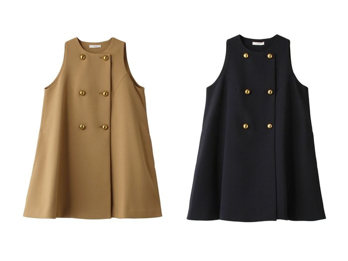 【CLANE/クラネ】のDOUBLE BUTTON FLARE TOPS シャツ/ブラウス 【トップス、カットソー 人気通販 コーディネート通販】おすすめ！人気、トレンド、レディースファッションの通販   おすすめ人気トレンドファッション通販アイテム インテリア・キッズ・メンズ・レディースファッション・服の通販 founy(ファニー) https://founy.com/ ファッション Fashion レディースファッション WOMEN トップス・カットソー Tops/Tshirt キャミソール / ノースリーブ No Sleeves シャツ/ブラウス Shirts/Blouses おすすめ Recommend クラシカル Classical タートルネック Turtleneck ノースリーブ No Sleeve フロント Front NEW・新作・新着・新入荷 New Arrivals |ID:crp329100000195279