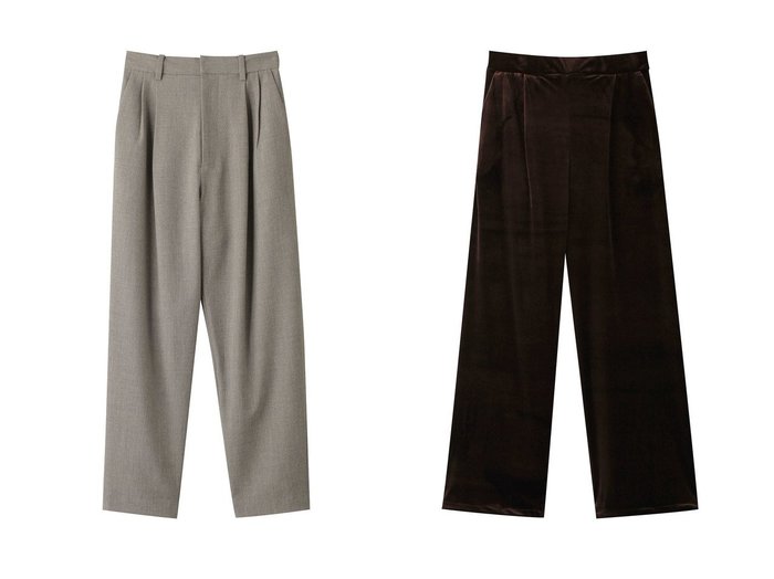 【MANOF/マノフ】のMELANGE TAPERED PANTS パンツ&VELOUR CUT PANTS パンツ 【パンツ 人気通販 コーディネート通販】おすすめ！人気、トレンド、レディースファッションの通販    おすすめ人気トレンドファッション通販アイテム 人気、トレンドファッション・服の通販 founy(ファニー) ファッション Fashion レディースファッション WOMEN パンツ Pants おすすめ Recommend シンプル Simple セットアップ Set Up メランジ Melange ワイド Wide ビジネス 仕事 通勤 Business NEW・新作・新着・新入荷 New Arrivals |ID:crp329100000195606