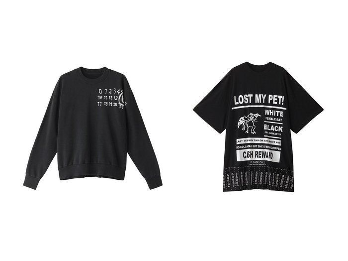 【MM6 Maison Martin Margiela/エムエム6 メゾン マルタン マルジェラ】のNumeric logo スウェットシャツ&プリントTシャツ 【トップス、カットソー 人気通販 コーディネート通販】おすすめ！人気、トレンド、レディースファッションの通販    おすすめ人気トレンドファッション通販アイテム インテリア・キッズ・メンズ・レディースファッション・服の通販 founy(ファニー) https://founy.com/ ファッション Fashion レディースファッション WOMEN トップス・カットソー Tops/Tshirt シャツ/ブラウス Shirts/Blouses パーカ Sweats ロング / Tシャツ T-Shirts スウェット Sweat カットソー Cut and Sewn ショルダー Shoulder ショート Short バランス Balance NEW・新作・新着・新入荷 New Arrivals |ID:crp329100000195694