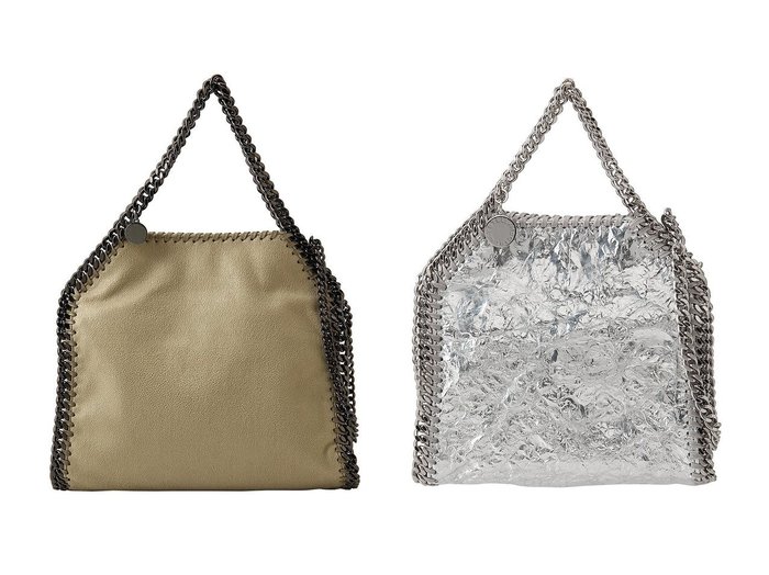 【STELLA McCARTNEY/ステラ マッカートニー】のFalabella Tiny クラックメタリック2wayミニトートバッグ&Falabella Mini ダークルテニウムチェーン2wayトートバッグ 【バッグ・鞄 人気通販 コーディネート通販】おすすめ！人気、トレンド、レディースファッションの通販   おすすめ人気トレンドファッション通販アイテム 人気、トレンドファッション・服の通販 founy(ファニー) ファッション Fashion レディースファッション WOMEN バッグ Bag チェーン Chain ハンドバッグ Handbag NEW・新作・新着・新入荷 New Arrivals |ID:crp329100000195776