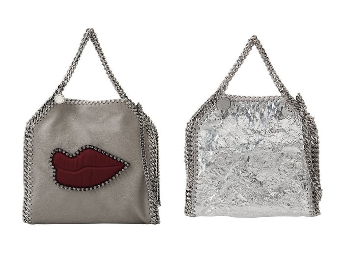 【STELLA McCARTNEY/ステラ マッカートニー】のFalabella Tiny クラックメタリック2wayミニトートバッグ&Falabella Mini リップ刺しゅう2wayトートバッグ 【バッグ・鞄 人気通販 コーディネート通販】おすすめ！人気、トレンド、レディースファッションの通販   おすすめ人気トレンドファッション通販アイテム 人気、トレンドファッション・服の通販 founy(ファニー) ファッション Fashion レディースファッション WOMEN バッグ Bag コレクション Collection ストーン Stone スペシャル Special ハンドバッグ Handbag フォルム Form モチーフ Motif リップ Lip 人気 Popularity NEW・新作・新着・新入荷 New Arrivals |ID:crp329100000195777