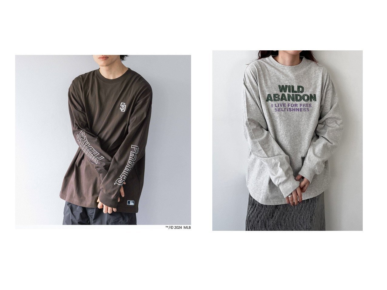 【LOWRYS FARM/ローリーズファーム】の【UNISEX】 MLBシシュウロンT&オリジナルバンドTLS 【プチプライス、格安、低価格 人気通販 コーディネート通販】おすすめ！人気、トレンド、レディースファッションの通販   おすすめ人気トレンドファッション通販アイテム インテリア・キッズ・メンズ・レディースファッション・服の通販 founy(ファニー) 　ファッション　Fashion　レディースファッション　WOMEN　トップス・カットソー　Tops/Tshirt　ロング / Tシャツ　T-Shirts　ユニセックス　Unisex　インナー　Inner　スペシャル　Special　スリーブ　Sleeve　ロング　Long　人気　Popularity　S/S・春夏　Ss・Spring/Summer　おすすめ　Recommend　オーガンジー　Organdy　ビンテージ　Vintage　フリル　Frills　ボレロ　Bolero　ヴィンテージ　Vintage　夏　Summer　春　Spring　秋　Autumn/Fall　イエロー系　Yellow　グレー系　Gray　|ID:crp329100000195854