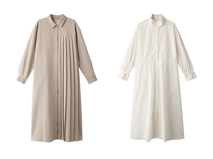 【MIDIUMISOLID/ミディウミソリッド】のpleats A line OP ワンピース&NY shirt OP ワンピース 【ワンピース、ドレス 人気通販 コーディネート通販】おすすめ！人気、トレンド、レディースファッションの通販  おすすめ人気トレンドファッション通販アイテム 人気、トレンドファッション・服の通販 founy(ファニー) 　ファッション　Fashion　レディースファッション　WOMEN　ワンピース　Dress　チュニック　Tunic　アシンメトリー　Asymmetry　チュニック　Tunic　パーティ　Party　フロント　Front　プリーツ　Pleats　NEW・新作・新着・新入荷　New Arrivals　|ID:crp329100000195869