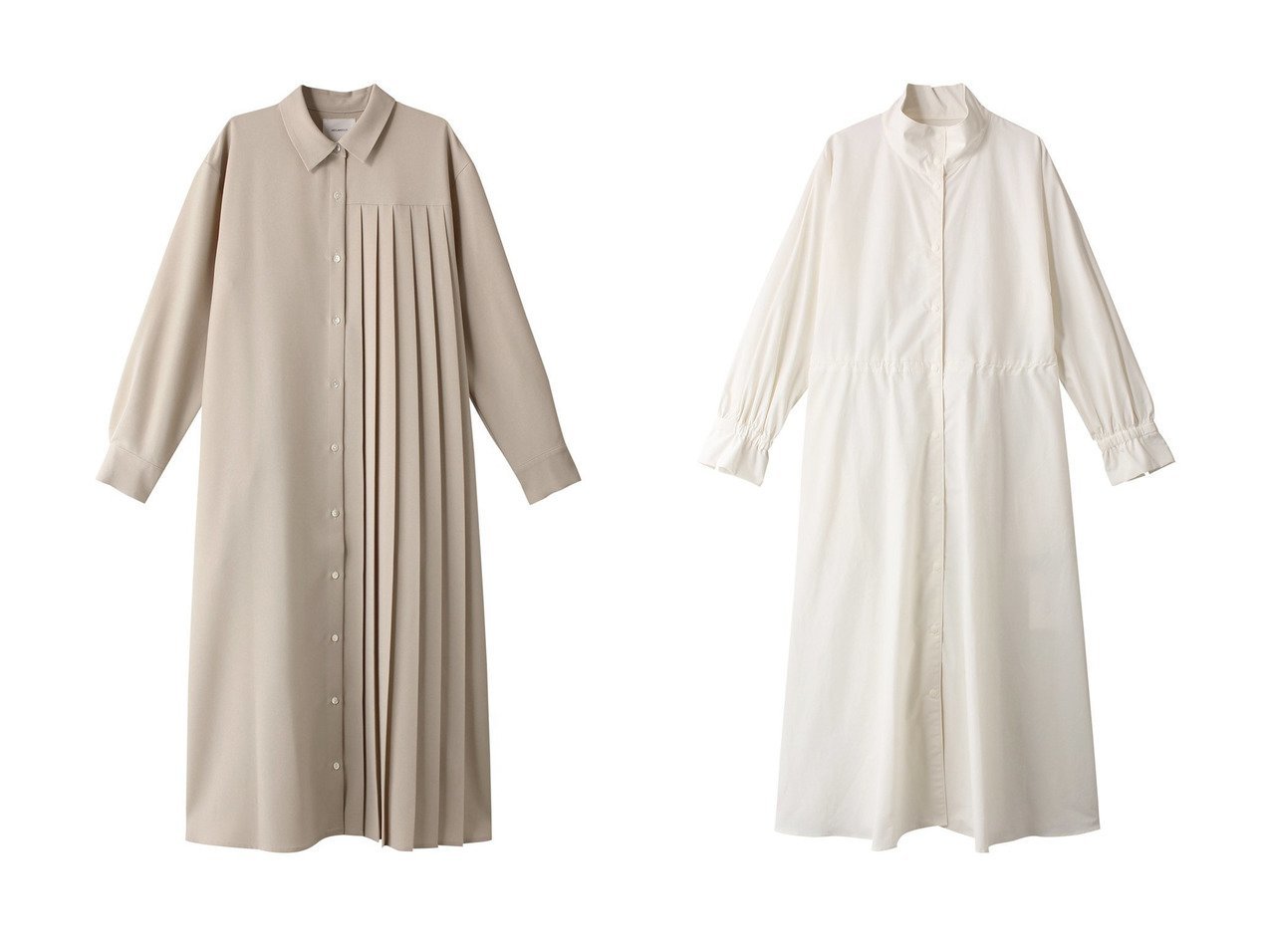 【MIDIUMISOLID/ミディウミソリッド】のpleats A line OP ワンピース&NY shirt OP ワンピース 【ワンピース、ドレス 人気通販 コーディネート通販】おすすめ！人気、トレンド、レディースファッションの通販  おすすめ人気トレンドファッション通販アイテム インテリア・キッズ・メンズ・レディースファッション・服の通販 founy(ファニー) 　ファッション　Fashion　レディースファッション　WOMEN　ワンピース　Dress　チュニック　Tunic　アシンメトリー　Asymmetry　チュニック　Tunic　パーティ　Party　フロント　Front　プリーツ　Pleats　NEW・新作・新着・新入荷　New Arrivals　ベージュ系　Beige　グレー系　Gray　ブラック系　Black　|ID:crp329100000195869