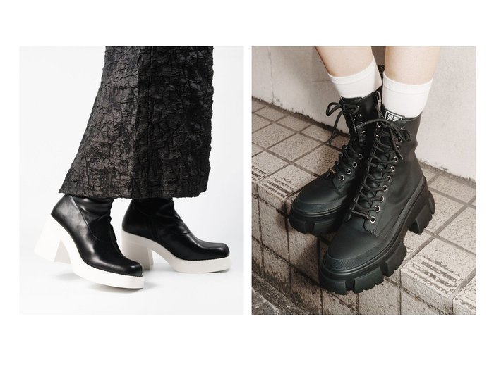 【STEVE MADDEN/スティーブマデン】のUPTAKE 厚底ヒールブーツ&TAKEDOWN 厚底コンバットブーツ 【シューズ・靴 人気通販 コーディネート通販】おすすめ！人気、トレンド、レディースファッションの通販  おすすめ人気トレンドファッション通販アイテム インテリア・キッズ・メンズ・レディースファッション・服の通販 founy(ファニー) https://founy.com/ ファッション Fashion レディースファッション WOMEN A/W・秋冬 Aw・Autumn/Winter・Fw・Fall-Winter シューズ Shoes シンプル Simple マニッシュ Mannish 厚底 Platforms スポーティ Sporty トレンド Trend フォルム Form |ID:crp329100000195996