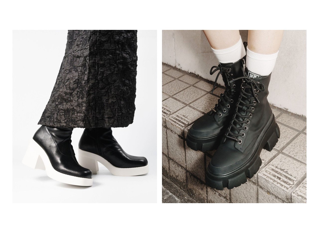 【STEVE MADDEN/スティーブマデン】のUPTAKE 厚底ヒールブーツ&TAKEDOWN 厚底コンバットブーツ 【シューズ・靴 人気通販 コーディネート通販】おすすめ！人気、トレンド、レディースファッションの通販  おすすめ人気トレンドファッション通販アイテム インテリア・キッズ・メンズ・レディースファッション・服の通販 founy(ファニー) 　ファッション　Fashion　レディースファッション　WOMEN　A/W・秋冬　Aw・Autumn/Winter・Fw・Fall-Winter　シューズ　Shoes　シンプル　Simple　マニッシュ　Mannish　厚底　Platforms　スポーティ　Sporty　トレンド　Trend　フォルム　Form　ホワイト系　White　ブラック系　Black　グリーン系　Green　|ID:crp329100000195996