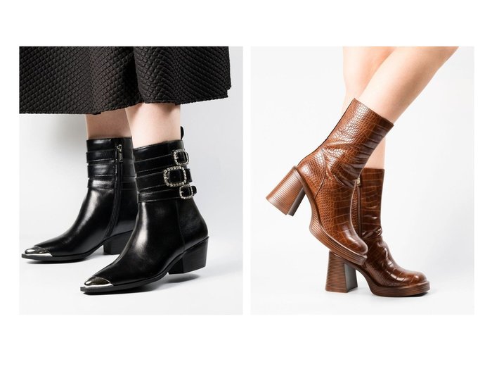 【STEVE MADDEN/スティーブマデン】のKINSHIP ポインテッドブーツ&FINITE チャンキーヒールブーツ 【シューズ・靴 人気通販 コーディネート通販】おすすめ！人気、トレンド、レディースファッションの通販  おすすめ人気トレンドファッション通販アイテム インテリア・キッズ・メンズ・レディースファッション・服の通販 founy(ファニー) https://founy.com/ ファッション Fashion レディースファッション WOMEN A/W・秋冬 Aw・Autumn/Winter・Fw・Fall-Winter シューズ Shoes シルバー Silver スクエア Square モチーフ Motif 厚底 Platforms |ID:crp329100000196010