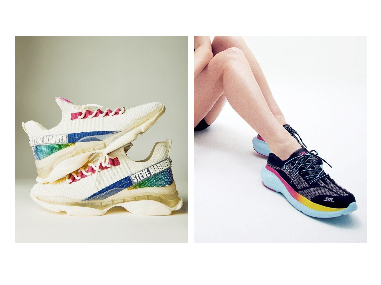 【STEVE MADDEN/スティーブマデン】のMAX PRIDE メッシュスニーカー&ELEVATE 3 パフォーマンススニーカー 【シューズ・靴 人気通販 コーディネート通販】おすすめ！人気、トレンド、レディースファッションの通販  おすすめ人気トレンドファッション通販アイテム インテリア・キッズ・メンズ・レディースファッション・服の通販 founy(ファニー) 　ファッション　Fashion　レディースファッション　WOMEN　カラフル　Colorful　シューズ　Shoes　シンプル　Simple　ストーン　Stone　スニーカー　Sneakers　メッシュ　Mesh　ラグジュアリー　Luxury　厚底　Platforms　クッション　Cushion　軽量　Lightweight　パフォーマンス　Performance　ランニング　Running　旅行　Travel　ホワイト系　White　ベージュ系　Beige　グレー系　Gray　ブラック系　Black　|ID:crp329100000196011