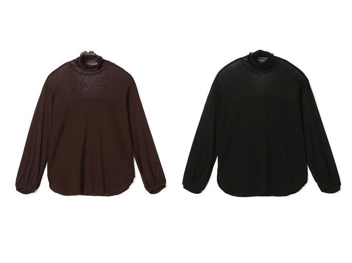 【FLORENT/フローレント】のSHEER HIGH NECK TOPS 【トップス、カットソー 人気通販 コーディネート通販】おすすめ！人気、トレンド、レディースファッションの通販   おすすめ人気トレンドファッション通販アイテム インテリア・キッズ・メンズ・レディースファッション・服の通販 founy(ファニー) https://founy.com/ ファッション Fashion レディースファッション WOMEN トップス・カットソー Tops/Tshirt シアー Sheer ストレッチ Stretch ハイネック High Neck フィット Fit ボックス Box ラウンド Round ロング Long 洗える Washable |ID:crp329100000196218