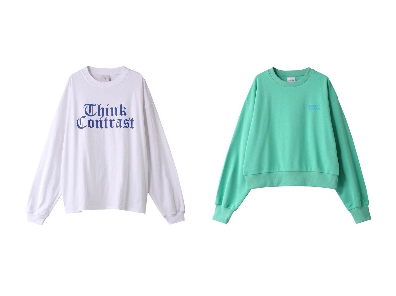 【PARROTT CANVAS/パロットキャンバス】のThink contrast ロングスリーブTシャツ&PC Peace ロゴクルーネックスウェット 【トップス、カットソー 人気通販 コーディネート通販】おすすめ！人気、トレンド、レディースファッションの通販   おすすめ人気トレンドファッション通販アイテム インテリア・キッズ・メンズ・レディースファッション・服の通販 founy(ファニー) 　ファッション　Fashion　レディースファッション　WOMEN　トップス・カットソー　Tops/Tshirt　シャツ/ブラウス　Shirts/Blouses　パーカ　Sweats　ロング / Tシャツ　T-Shirts　スウェット　Sweat　カットソー　Cut and Sewn　A/W・秋冬　Aw・Autumn/Winter・Fw・Fall-Winter　スウェット　Sweat　プリント　Print　NEW・新作・新着・新入荷　New Arrivals　ブルー系　Blue　グレー系　Gray　パープル系　Purple　グリーン系　Green　ホワイト系　White　ブラック系　Black　|ID:crp329100000196254