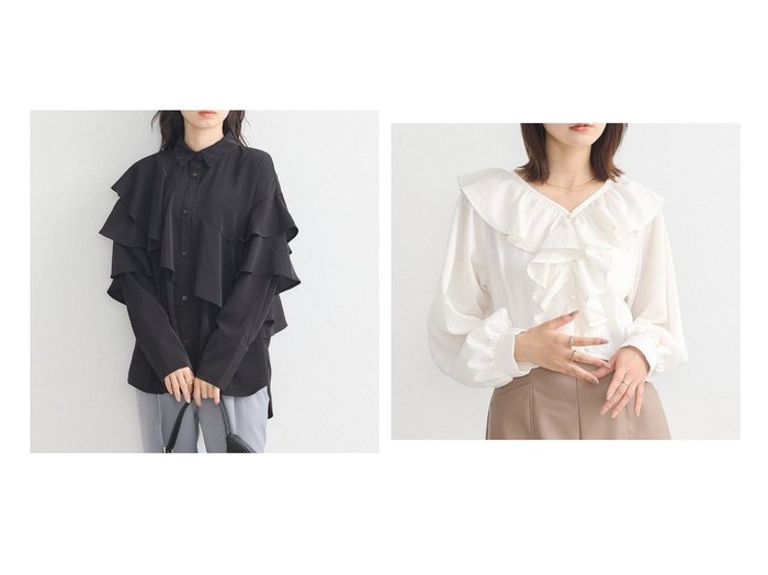 【earth music&ecology/アースミュージックアンドエコロジー】のアシメラッフルシャツ&ラッフルフリルシャツ 【プチプライス、格安、低価格 人気通販 コーディネート通販】おすすめ！人気、トレンド、レディースファッションの通販   おすすめ人気トレンドファッション通販アイテム 人気、トレンドファッション・服の通販 founy(ファニー) 　ファッション　Fashion　レディースファッション　WOMEN　トップス・カットソー　Tops/Tshirt　シャツ/ブラウス　Shirts/Blouses　NEW・新作・新着・新入荷　New Arrivals　A/W・秋冬　Aw・Autumn/Winter・Fw・Fall-Winter　S/S・春夏　Ss・Spring/Summer　おすすめ　Recommend　アシンメトリー　Asymmetry　カフス　Cuffs　バランス　Balance　ポケット　Pocket　レギュラー　Regular　夏　Summer　|ID:crp329100000196327