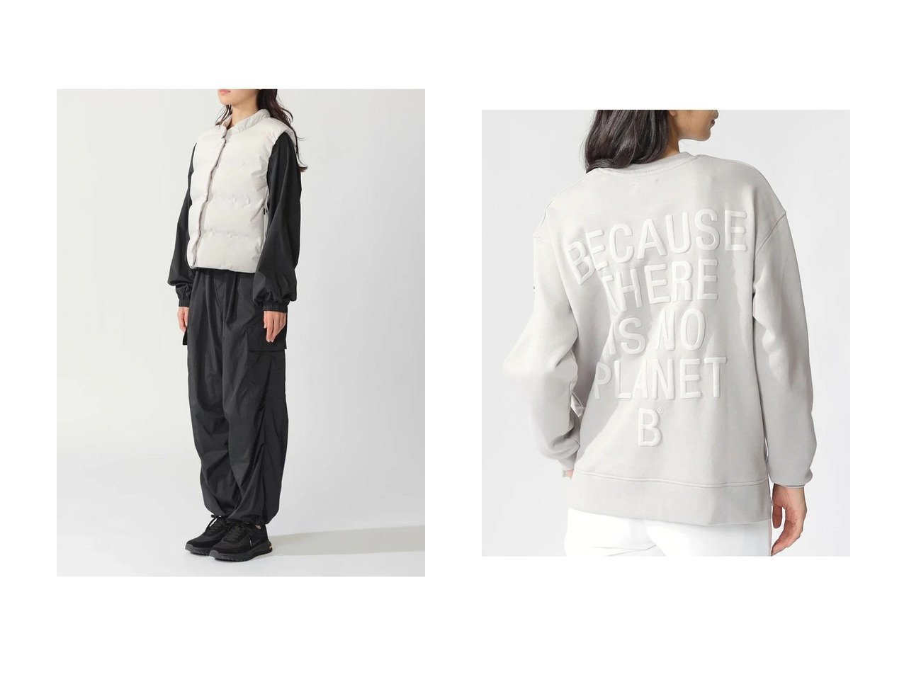 【ECOALF/エコアルフ】のACT LReナイロン ブラウス 【日本限定】&STORM BECAUSE スウェット STORMALF SWEATSHIRT WOMAN 【トップス、カットソー 人気通販 コーディネート通販】おすすめ！人気、トレンド、レディースファッションの通販   おすすめ人気トレンドファッション通販アイテム インテリア・キッズ・メンズ・レディースファッション・服の通販 founy(ファニー) 　ファッション　Fashion　レディースファッション　WOMEN　トップス・カットソー　Tops/Tshirt　シャツ/ブラウス　Shirts/Blouses　パーカ　Sweats　ロング / Tシャツ　T-Shirts　スウェット　Sweat　カットソー　Cut and Sewn　コレクション　Collection　スウェット　Sweat　プリント　Print　NEW・新作・新着・新入荷　New Arrivals　おすすめ　Recommend　ギャザー　Gather　ショート　Short　スタイリッシュ　Stylish　スピンドル　Spindle　スポーツ　Sports　スリーブ　Sleeve　セットアップ　Set Up　トレンド　Trend　ボトム　Bottom　モダン　Modern　リラックス　Relax　ロング　Long　ワッシャー　Washer　軽量　Lightweight　グレー系　Gray　ブラック系　Black　グリーン系　Green　ベージュ系　Beige　|ID:crp329100000196395