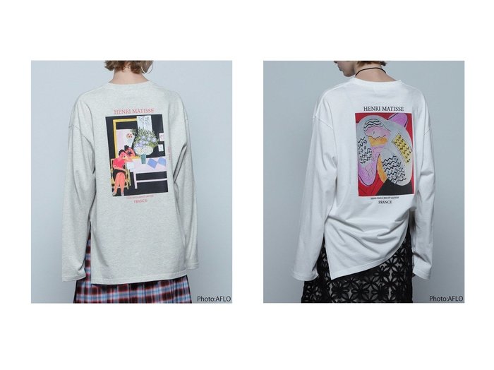 【ROSE BUD/ローズバッド】のグラフィックアートロングTシャツ 【トップス、カットソー 人気通販 コーディネート通販】おすすめ！人気、トレンド、レディースファッションの通販   おすすめ人気トレンドファッション通販アイテム 人気、トレンドファッション・服の通販 founy(ファニー) ファッション Fashion レディースファッション WOMEN トップス・カットソー Tops/Tshirt シャツ/ブラウス Shirts/Blouses ロング / Tシャツ T-Shirts カットソー Cut and Sewn スリット Slit スリーブ Sleeve ビッグ Big フランス France プリント Print ベーシック Basic メンズ Mens ロング Long 人気 Popularity NEW・新作・新着・新入荷 New Arrivals |ID:crp329100000196440