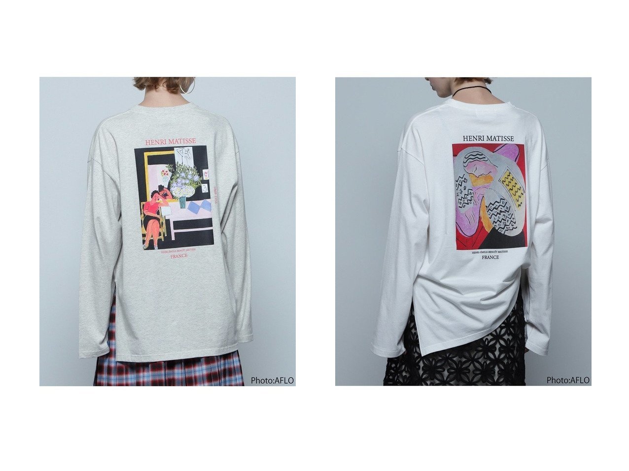 【ROSE BUD/ローズバッド】のグラフィックアートロングTシャツ 【トップス、カットソー 人気通販 コーディネート通販】おすすめ！人気、トレンド、レディースファッションの通販   おすすめ人気トレンドファッション通販アイテム インテリア・キッズ・メンズ・レディースファッション・服の通販 founy(ファニー) 　ファッション　Fashion　レディースファッション　WOMEN　トップス・カットソー　Tops/Tshirt　シャツ/ブラウス　Shirts/Blouses　ロング / Tシャツ　T-Shirts　カットソー　Cut and Sewn　スリット　Slit　スリーブ　Sleeve　ビッグ　Big　フランス　France　プリント　Print　ベーシック　Basic　メンズ　Mens　ロング　Long　人気　Popularity　NEW・新作・新着・新入荷　New Arrivals　グレー系　Gray　ホワイト系　White　ブラウン系　Brown　|ID:crp329100000196440