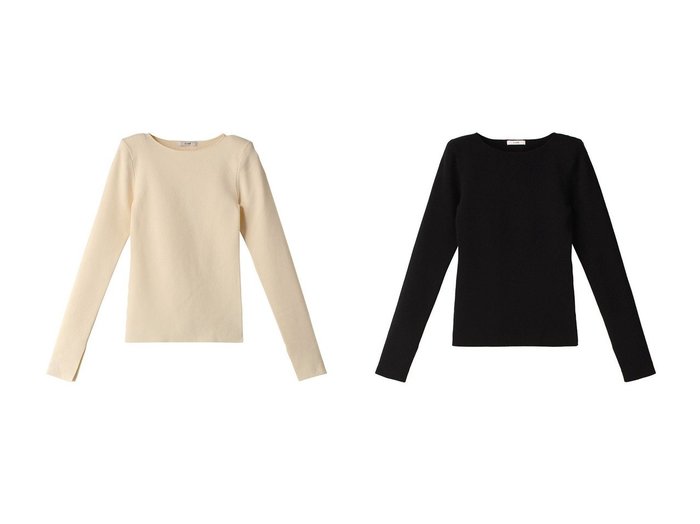 【CLANE/クラネ】のSHOULDER PADS KNIT TOPS ニット/セーター 【トップス、カットソー 人気通販 コーディネート通販】おすすめ！人気、トレンド、レディースファッションの通販   おすすめ人気トレンドファッション通販アイテム 人気、トレンドファッション・服の通販 founy(ファニー) 　ファッション　Fashion　レディースファッション　WOMEN　トップス・カットソー　Tops/Tshirt　ニット　Knit Tops　プルオーバー　Pullover　コンパクト　Compact　シンプル　Simple　セーター　Sweater　NEW・新作・新着・新入荷　New Arrivals　|ID:crp329100000196534