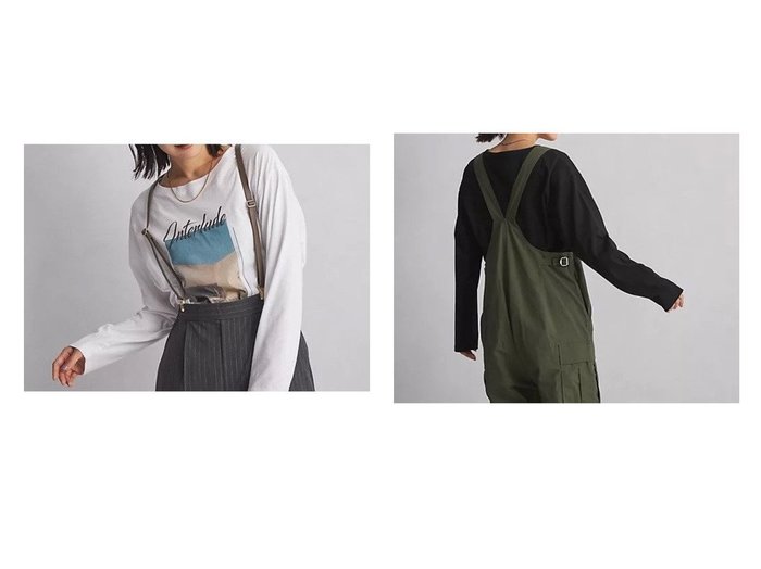 【green label relaxing / UNITED ARROWS/グリーンレーベル リラクシング / ユナイテッドアローズ】のフォトプリント ロングスリーブ カットソー&【WEB限定】ロングスリーブ カットソー 【トップス、カットソー 人気通販 コーディネート通販】おすすめ！人気、トレンド、レディースファッションの通販   おすすめ人気トレンドファッション通販アイテム 人気、トレンドファッション・服の通販 founy(ファニー) ファッション Fashion レディースファッション WOMEN トップス・カットソー Tops/Tshirt カットソー Cut and Sewn インナー Inner 秋 Autumn/Fall カットソー Cut And Sew コンパクト Compact ジャケット Jacket スリーブ Sleeve 定番 Standard プリント Print ボトム Bottom モノトーン Monotone ルーズ Loose ロング Long 冬 Winter おすすめ Recommend |ID:crp329100000196586