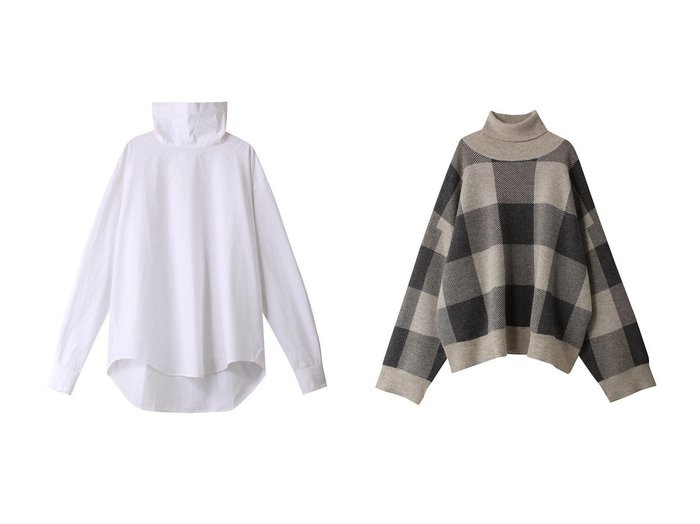 【SEEALL/シーオール】の【UNISEX】フェンシング シャツ&【UNISEX】EXTRA OVER ハイネック セーター 【トップス、カットソー 人気通販 コーディネート通販】おすすめ！人気、トレンド、レディースファッションの通販   おすすめ人気トレンドファッション通販アイテム インテリア・キッズ・メンズ・レディースファッション・服の通販 founy(ファニー) https://founy.com/ ファッション Fashion レディースファッション WOMEN トップス・カットソー Tops/Tshirt シャツ/ブラウス Shirts/Blouses ニット Knit Tops プルオーバー Pullover ユニセックス Unisex スリーブ Sleeve ハイネック High Neck ロング Long ワイド Wide エレガント 上品 Elegant NEW・新作・新着・新入荷 New Arrivals A/W・秋冬 Aw・Autumn/Winter・Fw・Fall-Winter セーター Sweater チェック Check ブロック Block 無地 Plain Color |ID:crp329100000196658